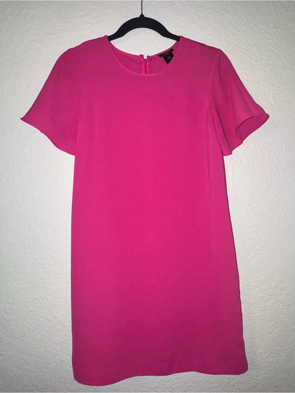 Ann Taylor Factory Petite Fuchsia Crewneck Dress